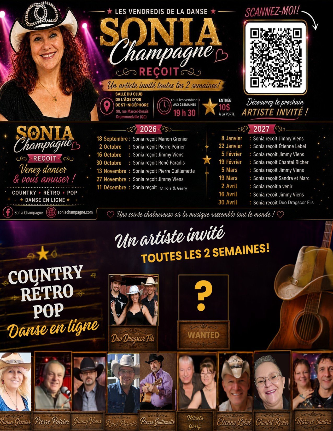 Affiche d'un spectacle de Sonia Champagne